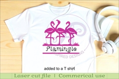 Flamingo Family Name Sign SVG Tropical Wall Decor Laser Cut Product Image 3