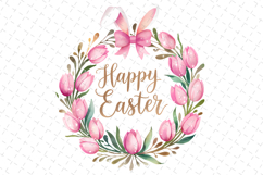 Happy Easter Clipart, Happy Easter Sublimation PNG Product Image 1