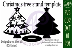 Christmas tree stand, laser cut file, Santa sleigh Christmas Product Image 3