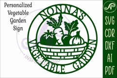 Nonna's Vegetable Garden Sign SVG, Laser Cut Vegetable Gar Product Image 3