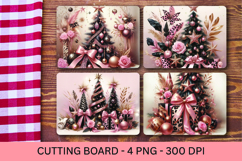 kitchen cutting board - pink christmas tree gifts Product Image 1