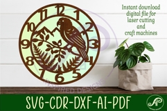 Kea bird New Zealand themed clock wall clock laser cut files Product Image 3