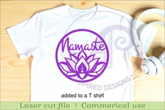 Namaste lotus flower wall sign svg laser cut file Product Image 3