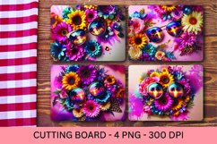 kitchen cutting board - floral sunglasses Product Image 1