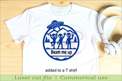 Alien Name Sign SVG Round, UFO Kids Room Decor, Space Wall Product Image 3