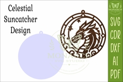 Dragon Suncatcher SVG | celestial Window Hanger Laser Cut Product Image 3