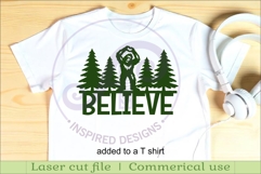 Bigfoot believe wall art sign, SVG file Product Image 3