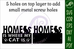 Home Is Where My Cat Is Key holder designs for wood/ metal Product Image 3