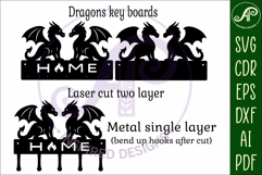 Dragons Key holder designs for wood and metal Product Image 3