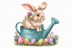 Bunny Easter Clipart, Happy Easter Sublimation PNG Product Image 1