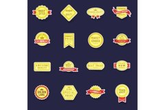 Retail label icons set vector sticker Product Image 1