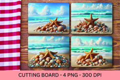 kitchen cutting board - beach sea star Product Image 1