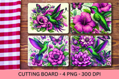 kitchen cutting board - floral calibri with flowers Product Image 1