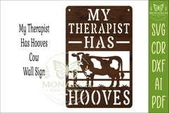 My Therapist Has Hooves Cow Wall Sign SVG | Funny Product Image 3