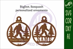 Bigfoot personalized Christmas Ornament SVG Product Image 3