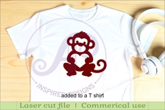 Cute Monkey Silhouette SVG, Monkeys cut out shapes 2 Product Image 3