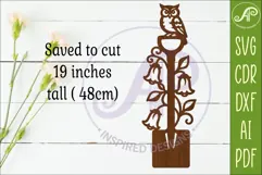 Owl Garden Spade Wall Art & Garden Stake SVG Product Image 3