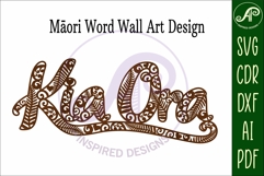 Kia Ora wall sign svg laser cut Product Image 3