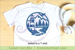 Lighthouse coastal wall art sign, SVG file. vector file Product Image 3