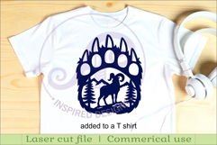 Bear paw print with Long horn sheep wall sign Product Image 3