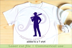 Baseball silhouettes laser cut outs SVG 2 Product Image 3