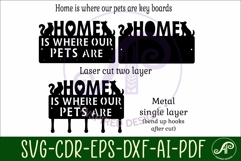 Pet Key Holder SVG Cat Dog Key Rack Laser Cut &amp; Metal Product Image 3