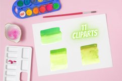 Green Watercolor splash clipart, Green watercolor brush Product Image 3