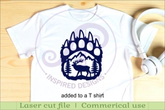 Bear paw print with Elk wall sign Product Image 3