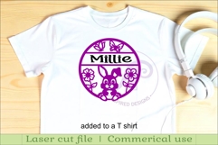 Cute Bunny themed name sign svg laser Product Image 3
