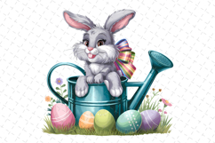 Bunny Easter Clipart, Happy Easter Sublimation PNG Product Image 1