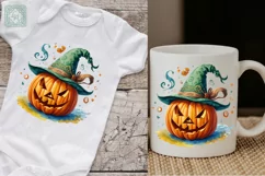 Watercolor Spooky Pumpkin PNG sublimation Product Image 3