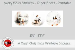A Quiet Christmas Printable Stickers 1 Product Image 4