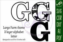 Farm Large G wall Letter 3 layer sign Product Image 3