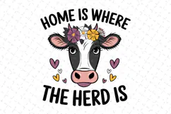 Home is where the herd is SVG Design | SVG Cut files Product Image 1