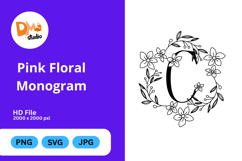 Pink Floral Monogram Product Image 1