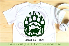 Bear paw print with Bison wall sign Product Image 3