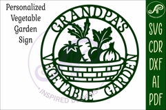 Grandpa's Vegetable Garden Sign SVG, Laser Cut Vegetable Gar Product Image 3