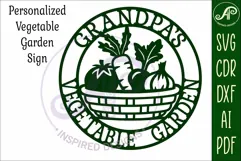 Grandpa's Vegetable Garden Sign SVG, Laser Cut Vegetable Gar Product Image 3