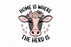 Home is where the herd is SVG Design | SVG Cut files Product Image 1