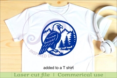 Bald eagle mountain scene wall sign svg laser cut Product Image 3