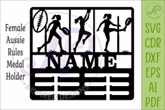 Aussie Rules Female Medal Holder SVG, Australia Football Product Image 3