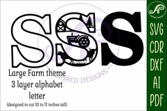 Farm Large S wall Letter 3 layer sign Product Image 3