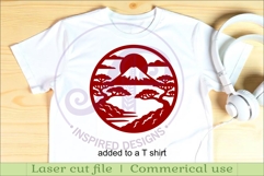 Mount Fuji Wall Art SVG Laser Cut File, Japanese Landscape Product Image 3