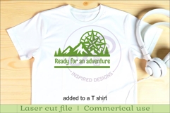 Mountains and compass name sign svg laser cut file Product Image 3