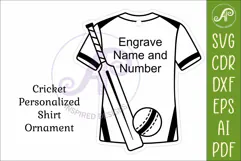 Cricket shirt Christmas Ornament SVG laser cut Product Image 3