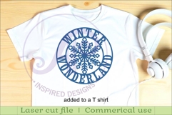 Winter Wonderland Christmas wall sign svg laser cut file Product Image 3
