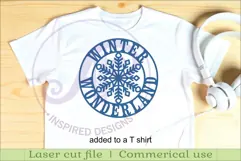 Winter Wonderland Christmas wall sign svg laser cut file Product Image 3