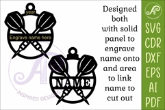Personalized Darts Christmas Ornament SVG, Dart Player Product Image 3