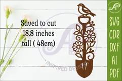 Robin Garden Shovel Wall Art & Garden Stake SVG Product Image 3