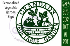 Grandad's Vegetable Garden Sign SVG, Laser Cut Vegetable Gar Product Image 3